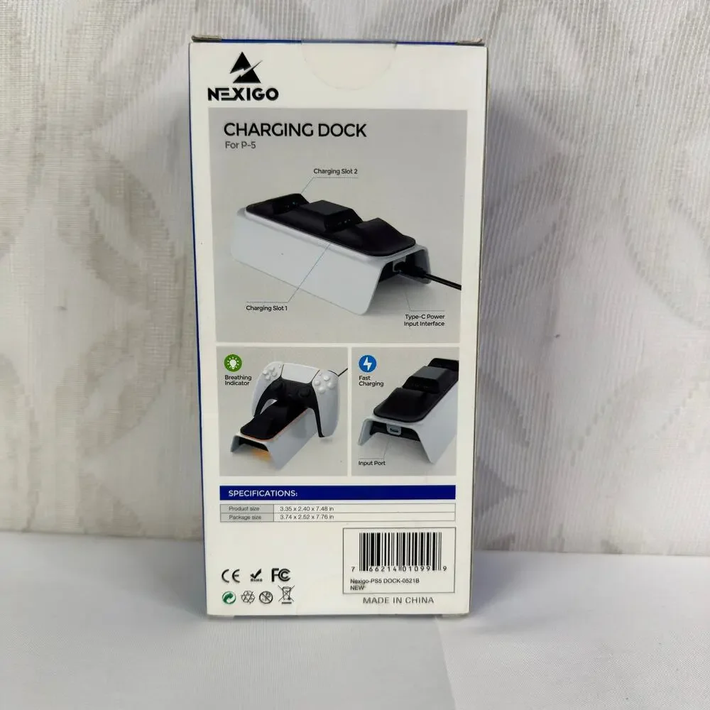 NexiGo Upgraded Dobe PS5 Controller‎ Charger Playstation 5 Charging Station Dock